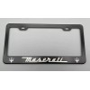 FP Maserati Black License Plate Frame Stainless Steel with Laser