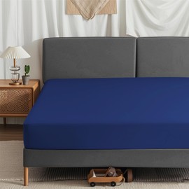 Yawfold King Fitted Sheet Only │ 100% Viscose Derived from Bamboo │ Fitted Sheet with Elastic Corner Straps │ Ultra Soft Luxury Breathable │ Cooling for Hot Sleepers │ 18 Inch Deep Pocket