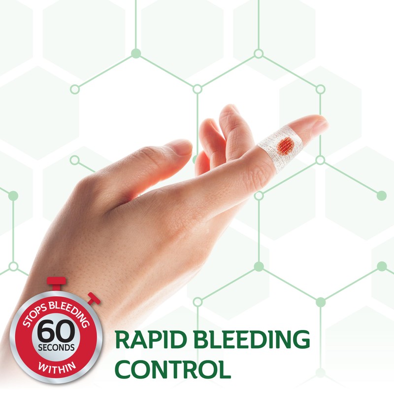CURAD BloodStop® Wound Dressing | 1” x 1” | Hemostatic