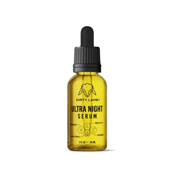Dirty Lamb | Ultry Night Face Serum, 1 oz | Hydrates and Protects | Natural, Cruelty-Free, Vegan, Unisex