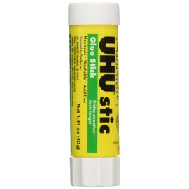 UHU 99655 Glue Stick, 1.41 oz, Pack of 6, Clear/ White