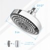 OFFO Fixed Shower Head, 6 Modes 13cm(5 inch) Waterfall Shower