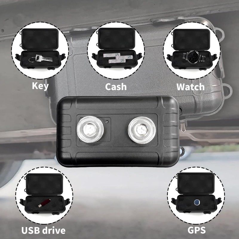 Xiciki Magnetic Key Box, Waterproof Magnetic Key Hide for Outdoors,