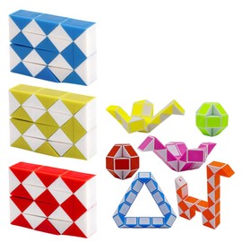 EIHI Pack of 3 blocks, puzzle games for children and adults, ideal as party bags, children's birthday party favours or small gifts for children, b