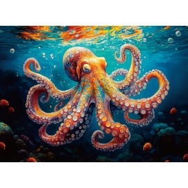 500 Piece Puzzles for Adults Octopus 20.5 x 15 Inch 500 Piece Jigsaw Puzzles for Kids Adults Puzzles 500 Pieces for Adults Holiday Educational Challenge Toy
