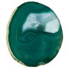 Nupuyai 2pcs Green Agate Slices Cup Mats Coasters for Drink,