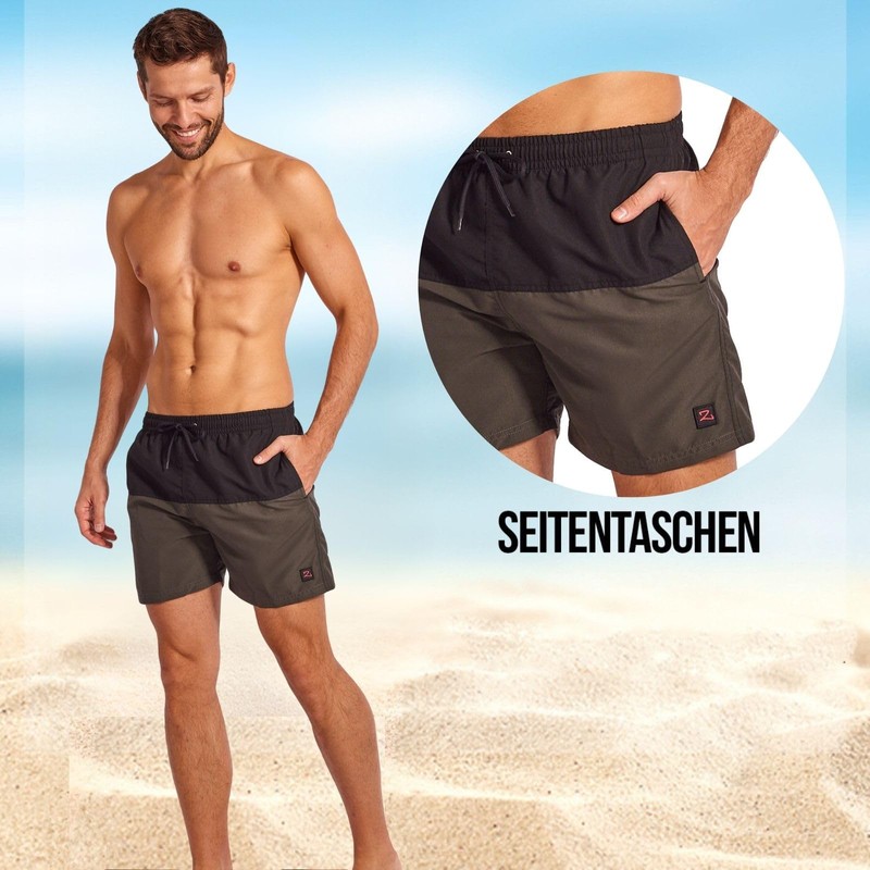 Men's Swimming Trunks – In Various Colours - blue, size:
