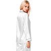 SWOMOG Womens Satin Silk Pajamas Long Sleeve Sleepwear Two Pieces