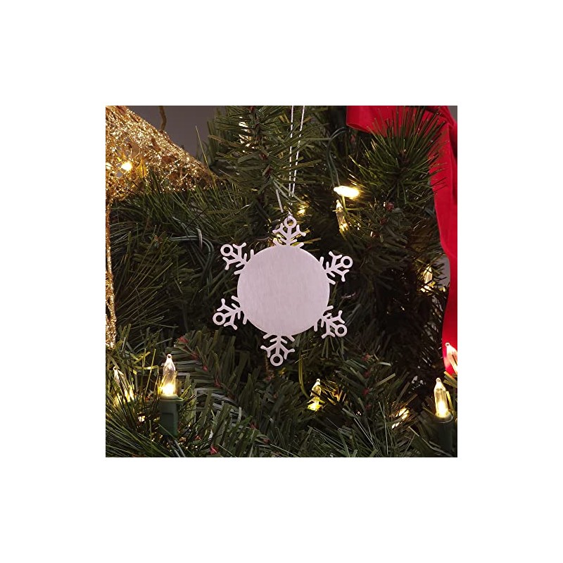 Inspirational Rudy Christmas Ornament Engraved Snowflake for Colleague Coworker Family,