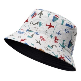Lunukopi Fishing Hats Bucket Hat Unisex Sun Hats For Buckethut Foldable Fishing Hat, CKTK, Unit size