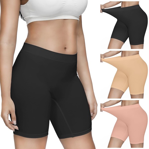 SIMIYA Women's Slip Shorts for Under Dresses, Seamless Smooth Comfortable