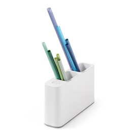 YouCopia SipStation Straw Holder, Reusable Straw Organizer for Kitchen Storage, Speckled White