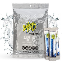 Sqwincher Zero Qwik Stik, Cool Citrus, Sugar Free, Low Calorie, Low Sodium Electrolyte Powder Hydration Drink Mix, .11 0z Packet (Pack of 50)