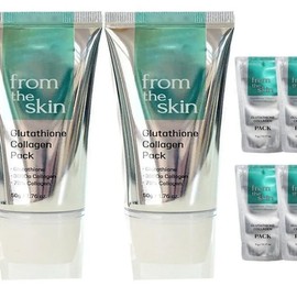 From the Skin Glutathione Collagen Pack Kim Cheong Pack 50g x 2 (4 collagen pack trial coupons provided) (SH) / 프롬더스킨 글루타치온 콜라겐 팩 김청팩 50g 2개 (콜라겐팩 체험분 4개 증정)(SH)