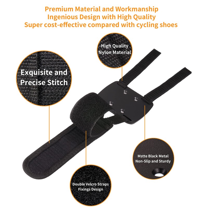 Singker Toe Clips Straps for Peloton Bike Adjustable Metal Pedal