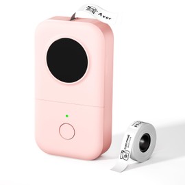 Phomemo Phomemo Mini Etikettendrucker D30 Aufkleberdrucker Bluetooth Thermoetikettendrucker Entzückender Etikettieraufkleberhersteller, erfahrener Freundlich für Büro, fähibel mit iOS Android, Rosa