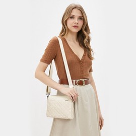 KALIDI Small Women's Crossbody Handbags Quilted Crossbody Bags for Women Ladies Lightweight Puffer Shoulder Purse with Wide Strap