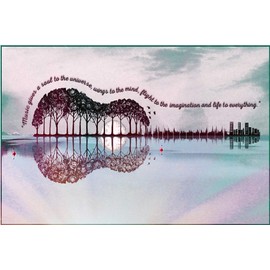 Puzzles for Adults ，Guitar Tree Landscape Wall Decoration，Wooden Puzzle Puzzles (500 Piece, Guitar Tree Landscape Wall Decoration)