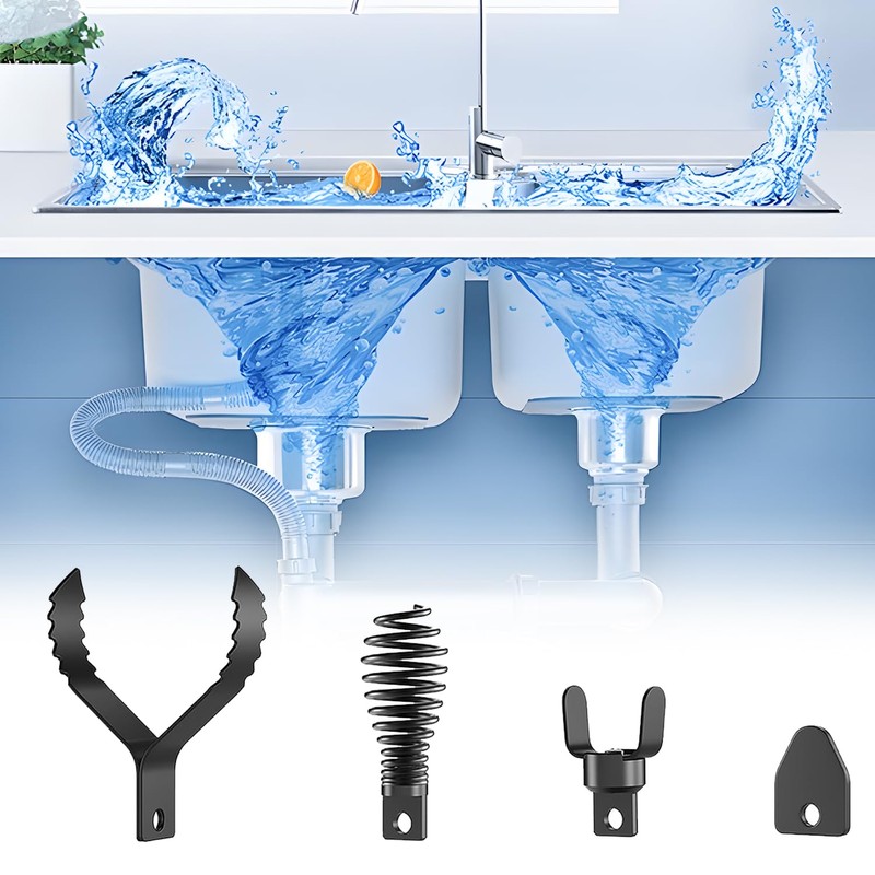 4-Piece Drain Snake Attachment Replacement Cutters-Boring Bulb Cutter,C-Cutter,Spade Cutter,Arrow Cutter-Compatible