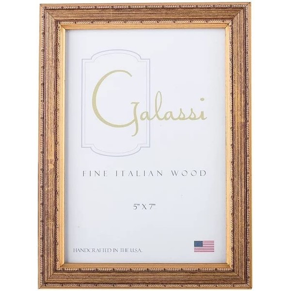 5 x 7 Gold with Thin Dotted Rope Frame