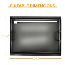 Full-Size Griddle For Chargriller 2121, 4000, 4208, 7400,8036,8128,8136,8536,9020, 26.2" x19.75"Large Nonstick FlatTop Insert Cooking Pan for King Griller