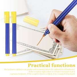 SHENGYIG Counterfeit Money Tester, Pack of 10 Counterfeit Money Checker Pen, Blue Pen, Money Checker, Flexible and Portable Money Control Pen, for Authenticity Checking of Banknotes