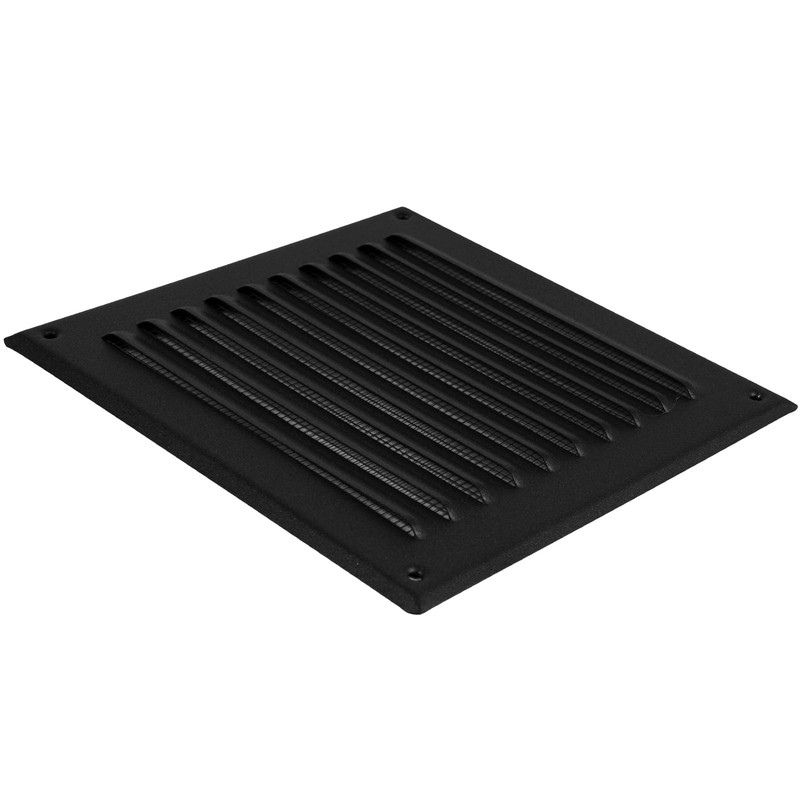 HVAC OV 6" x 6" Inch (Grille Dimensions) Black Stainless