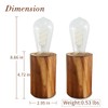 YiShine Battery Operated Table Lamp Wood Night Light Decorative Table