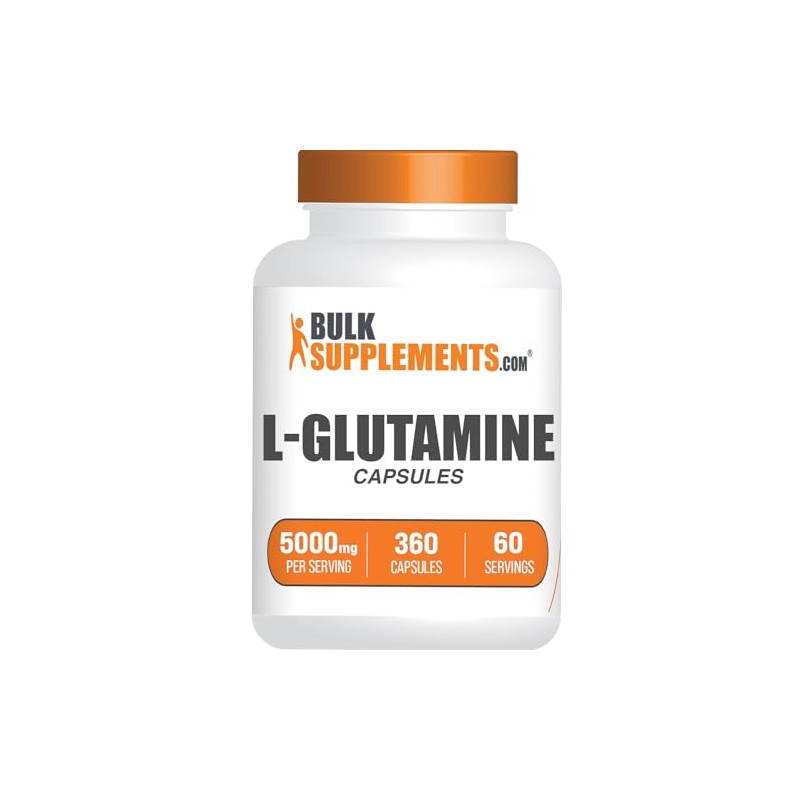 BulkSupplements- .com Cpsulas de LGlutamina Suplemento de Glutamina, LGlutamina 5000mg