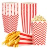 Popcorn Boxes, 24Pcs Striped Wave Paper Popcorn Favor Boxes, Popcorn
