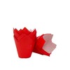 Bakerydirect 50 Standard Size Tulip Muffin Wraps Cases Colour red