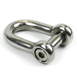 DAUMLINK® 2 round shackles with hexagon socket, material stainless steel A4 / Aisi 317 (2 pieces), connecting element of chains or tamps on eyelets (12 mm)