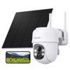 Cinnado 4G LTE Cellular Solar Security Camera Outdoor Wireless, 2K