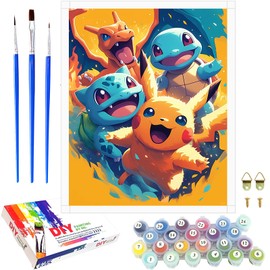 Painting by Numbers Children Adults Beginners Hand Painted Oil Painting Kit for Girls Boys from 7 8 9 Years, DIY Anime Toy as a Children's Birthday Gift, Without Frame 40 x 50 cm (Smile)