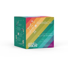 Art of Sucre Rainbow Cotton Candy Glitter Bombs, Edible Glitter, Drop into Drinks, 6 Pieces