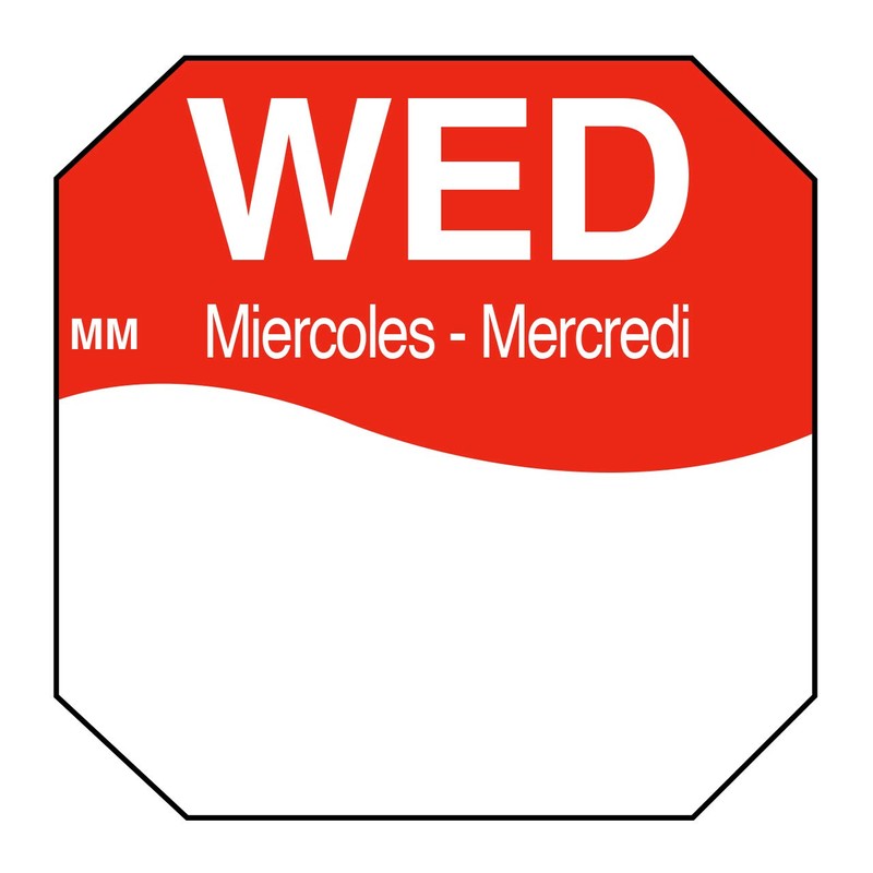 DayMark Safety Systems Day of The Week 1" Removable Labels,