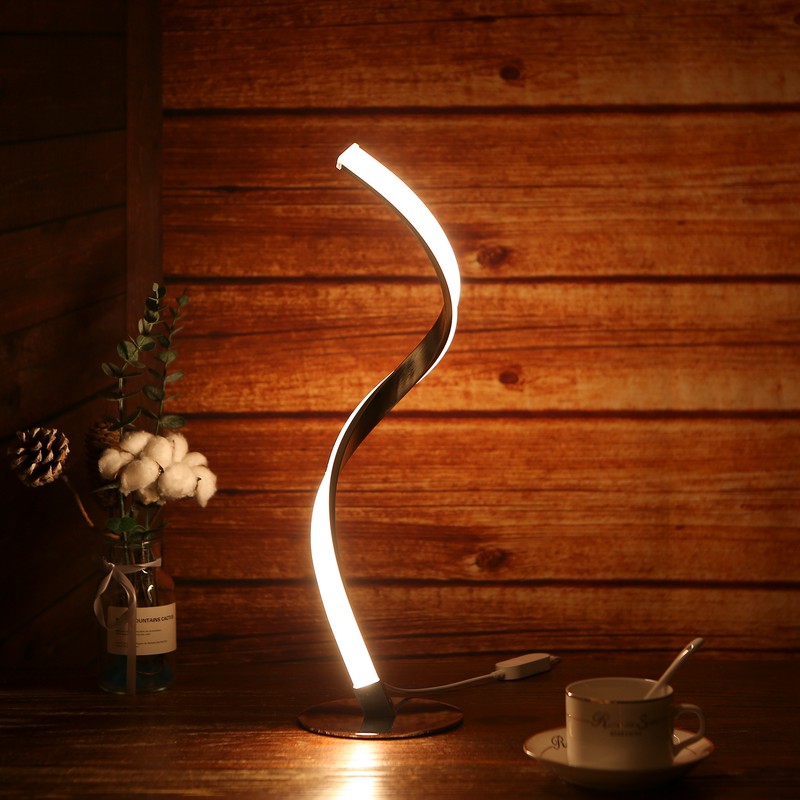 Neoglint 10W Spiral LED Table Light Dimmable 3 Lighting Colors