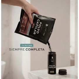 B Life Polvo Capilar Castaño Oscuro | Respuesto con 200gr | con Pigmentos Minerales | Apoyo para Calvicié y Volumen | Hair Fill Dark Brown