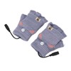 USB Heated Gloves Mitten Men Women Winter Knitted Fingerless Hand