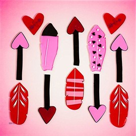 Design Ideas GelGems Valentine's Day Themed Gel Window Clings (Arrow of Love, Large Bag)