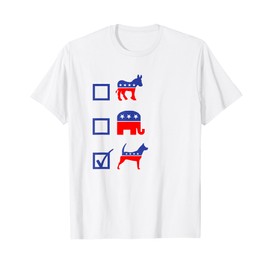Democrat Republican vote dog t-shirt T-Shirt