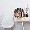 Abucaky Red Wine with Ripe Grapes Wall Clock Battery Operated