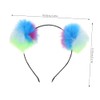 FOMIYES Diadema Pompones de 3 Piezas Grande Iridiscente para Niñas
