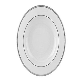 Lenox Tuxedo Platinum Rimmed, Pasta/Soup Bowl, Ivory