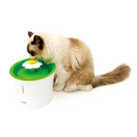 Gex Catit Flower Fountain N Selectable Water Flow, Includes 1 Replacement Filter, Filter Type Water Filter, For Cats, 6.3 fl oz (2.3 L)
