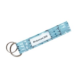 Keychain Wristlet - Choose Joy - Wrist Lanyard- #chooseJOY - Made from Organic Cotton