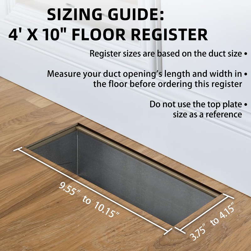 2-in-1 Vent Deflectors & Floor Vent Covers, Adjustable Floor Register