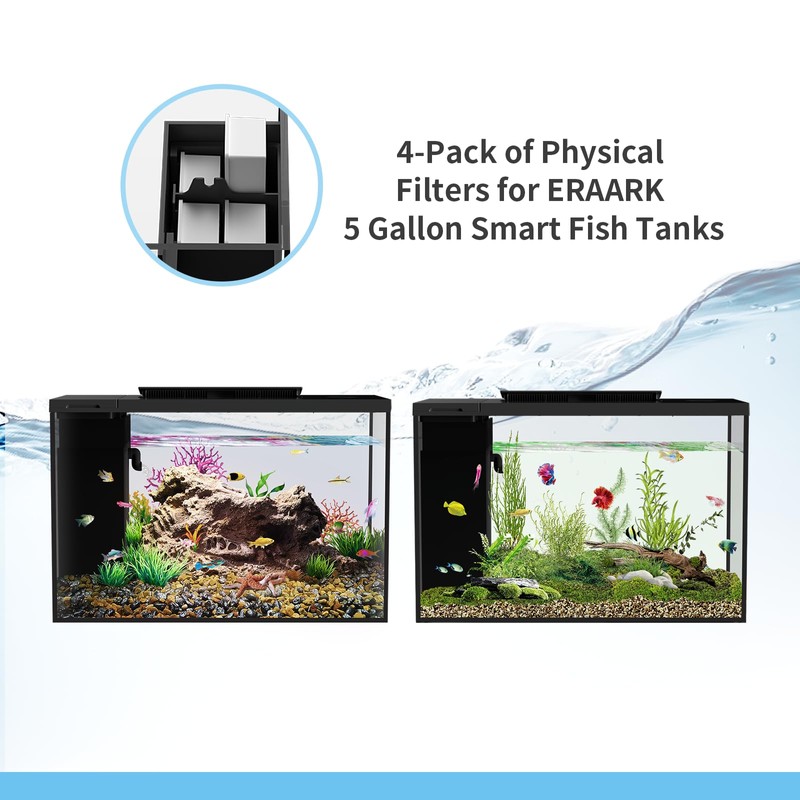 ERAARK Filter Media Replacement Physical Filter cartridges Smart Fish Tank