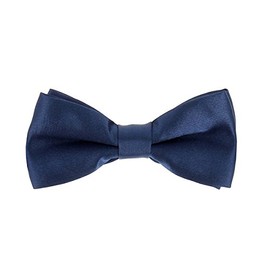 cravateSlim Boys Plain Bow Tie - Kids Groomsmen Wedding Christening - Father and Son, Father and Child Collection, darkblue
