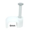 JBSTK Cable Clips 6 mm Square White Pack of 100